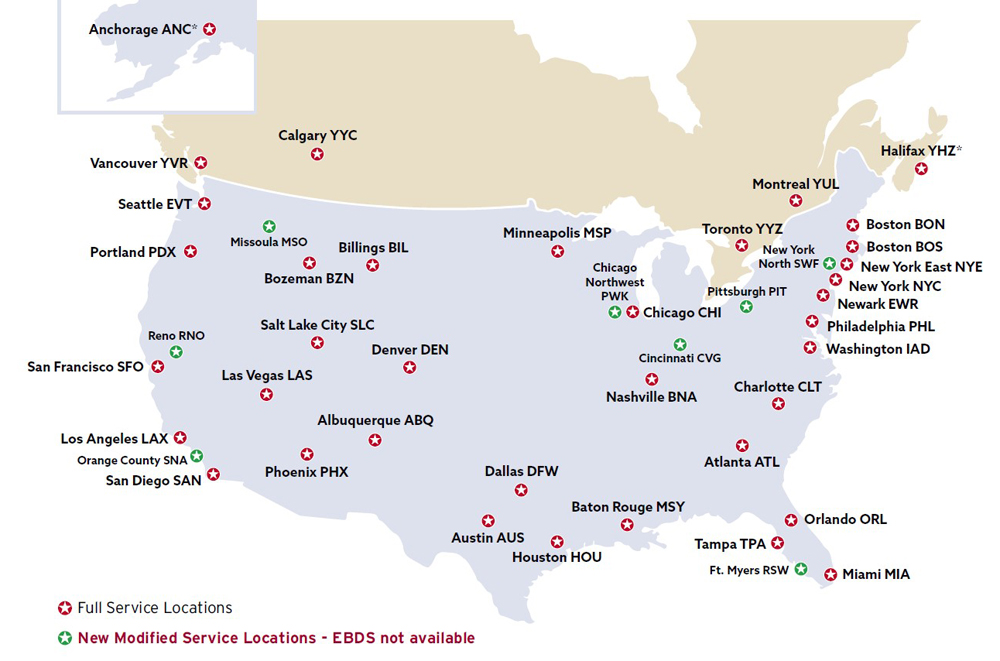 מפת תחנות קרוז אמריקה 2022